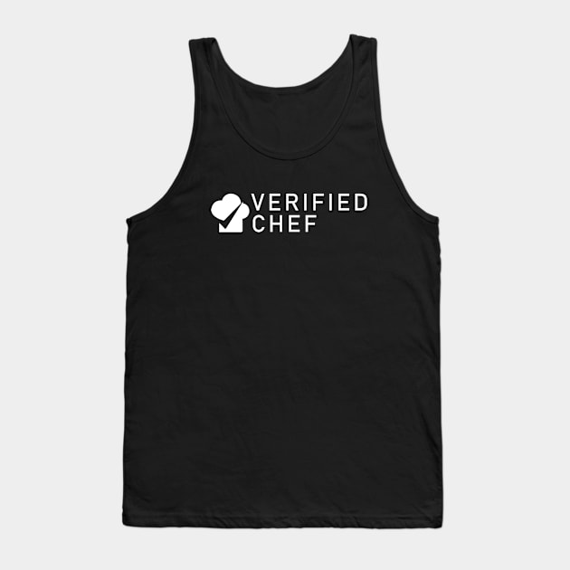 Chef Verified Blue Check Tank Top by Ketchup